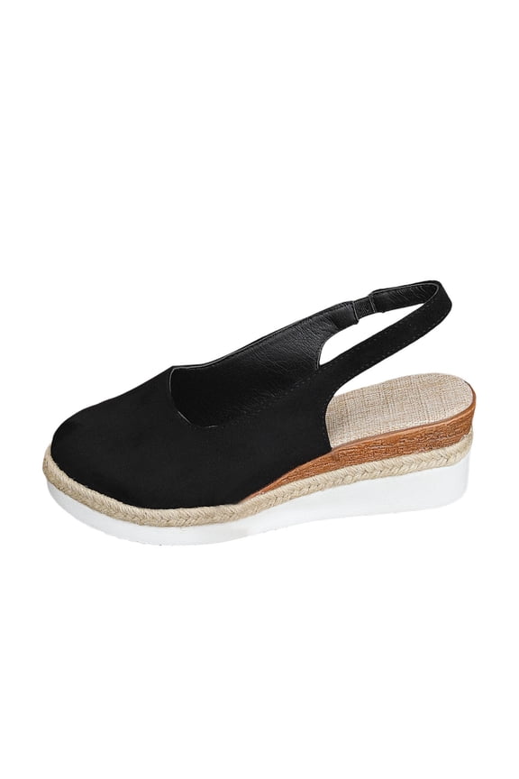 Wedges Sandals for Women Platform Espadrilles Slingback Closed-toe Clogs Summer Sandals