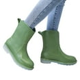 thumbnail image 1 of IUJSOY Women Rain Boots Waterproof Mid Calf Cowboy Boots Fashion Comfortable Garden Work Shoes, 1 of 5