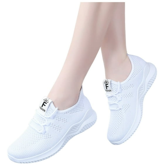 IUJSOY Women Sneakers Slip on Walking Running Shoes Breathable Mesh Gym Shoes Non Slip Workout Shoes