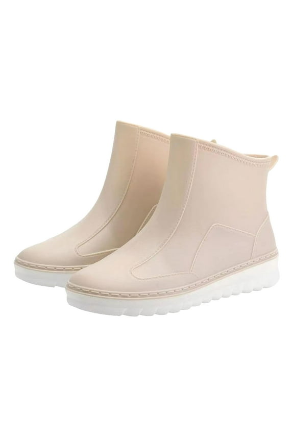 Women's Ankle Fishing Deck Boots for Women Short Waterproof Rubber Rain Boots Work Shoes