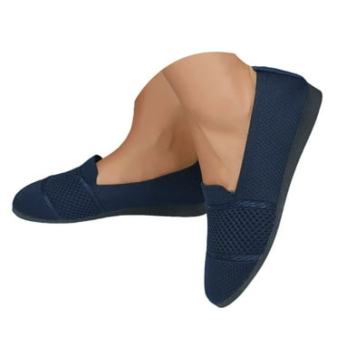 IUJSOY Women's Ballet Flats Soft Knit Casual Dress Shoes Classic Round Toe Slip on Walking Shoes