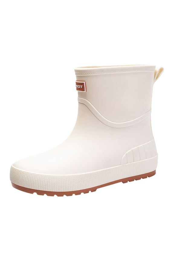 Women's Deck Boots Ankle Rain Boots Fishing Boots Rubber Waterproof Slip Resistant Outdoor Work Shoes