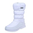 thumbnail image 1 of IUJSOY Women's Fashion Platform Snow Boots Thick Waterproof Winter Boots Side Zipper Mid Calf Boot, 1 of 7