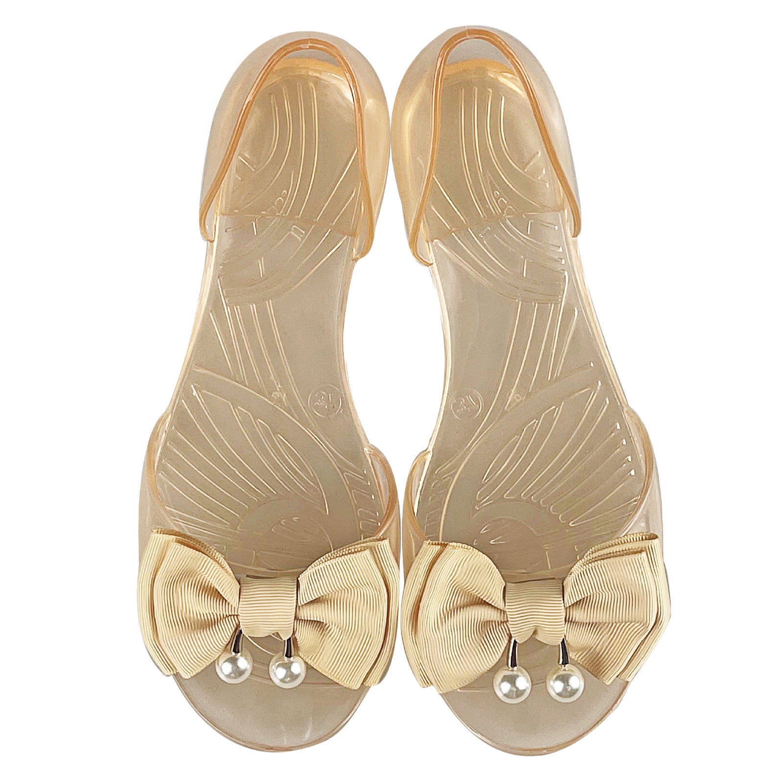 2022 Summer Jelly Slippers New Style Rhinestone Square Toe Flat Sandals Women Outdoor Crystal Jelly Flip-Flops Beach Slippers