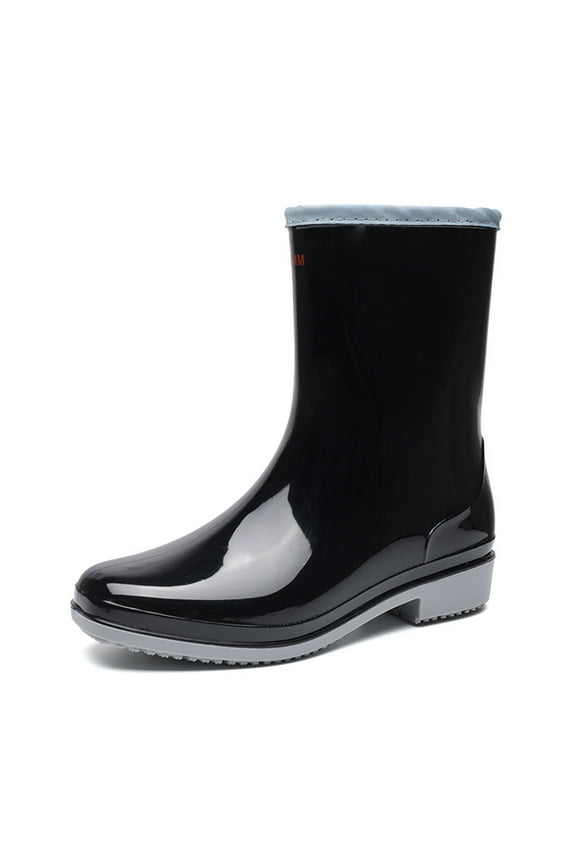 Women's Mid Calf Boots Waterproof Garden Shoes Anti-Slipping Rainboots for Ladies Outdoor