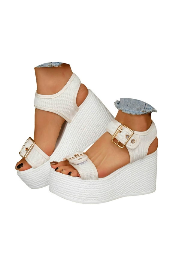 Women's Platform Espadrilles Wedge Sandals for Women 2025 Elastic Strap Slingback Dress Shoes