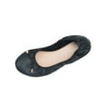 thumbnail image 1 of IUJSOY Women's Round Toe Ballet Flats Foldable Dress Shoes Slip on Bow Dressy Work Flats Shoes, 1 of 7