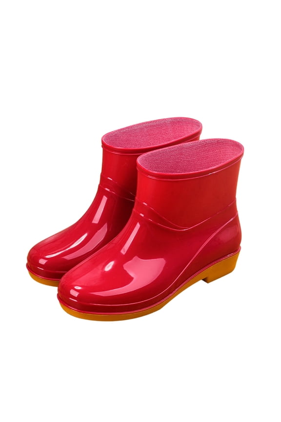 Women's Short Ankle Rain Boots Waterproof Lightweight Garden Work Rain Shoes for Women