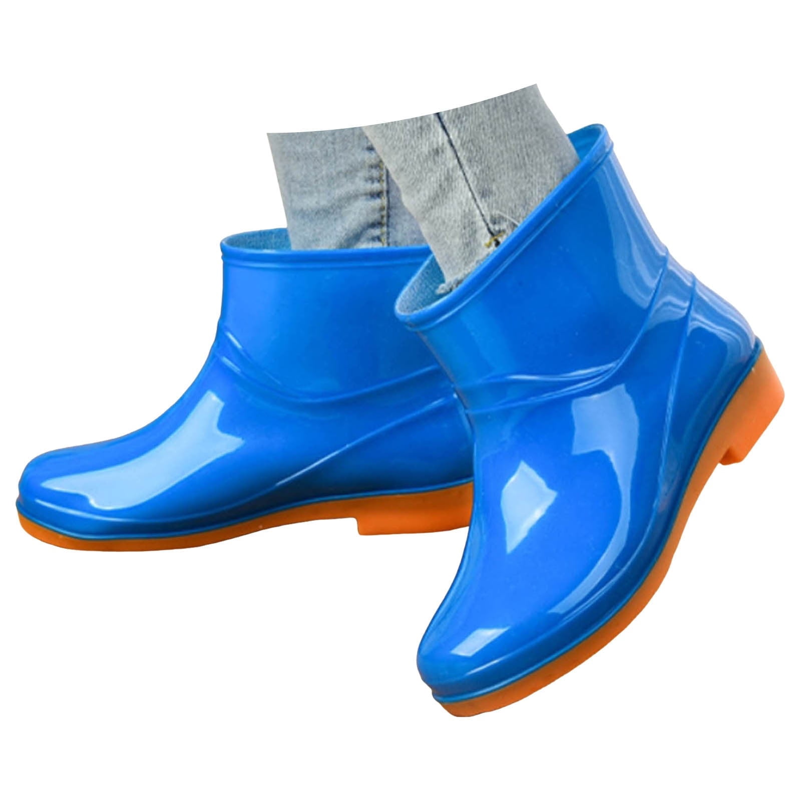IUJSOY Women's Short Ankle Rain Boots Waterproof Lightweight Garden Work Rain Shoes for Women