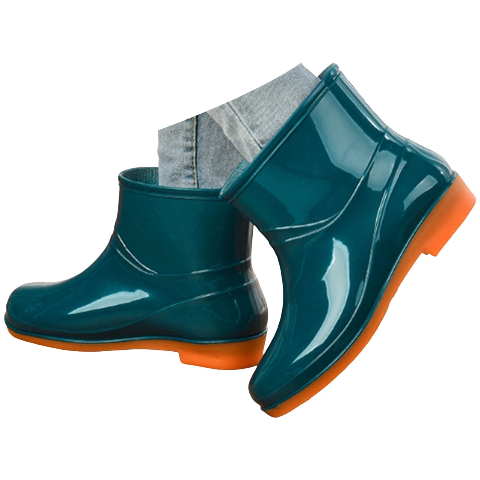 IUJSOY Women's Short Ankle Rain Boots Waterproof Lightweight Garden Work Rain Shoes for Women