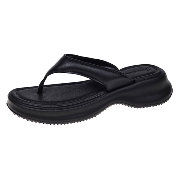 IUJSOY Women's Slides Slip on Flip Flops Sandals Thongs Platform Wedges Non Slip Outdoor Slippers