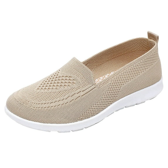 IUJSOY Women's Slip on Loafer Shoes Mesh Casual Ballet Flat Nurse Walking Sneakers Memory Foam Shoes