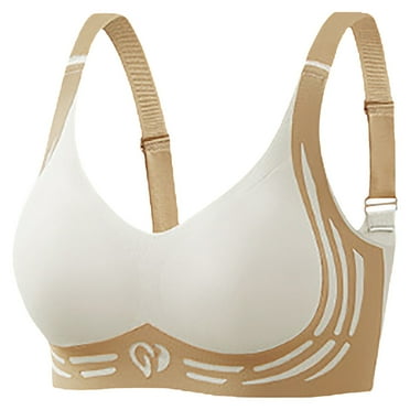 IUJSOY Women's Wireless Bra Seamless Smooth Comfort T Shirt Bra Full Coverage Supportive Bra