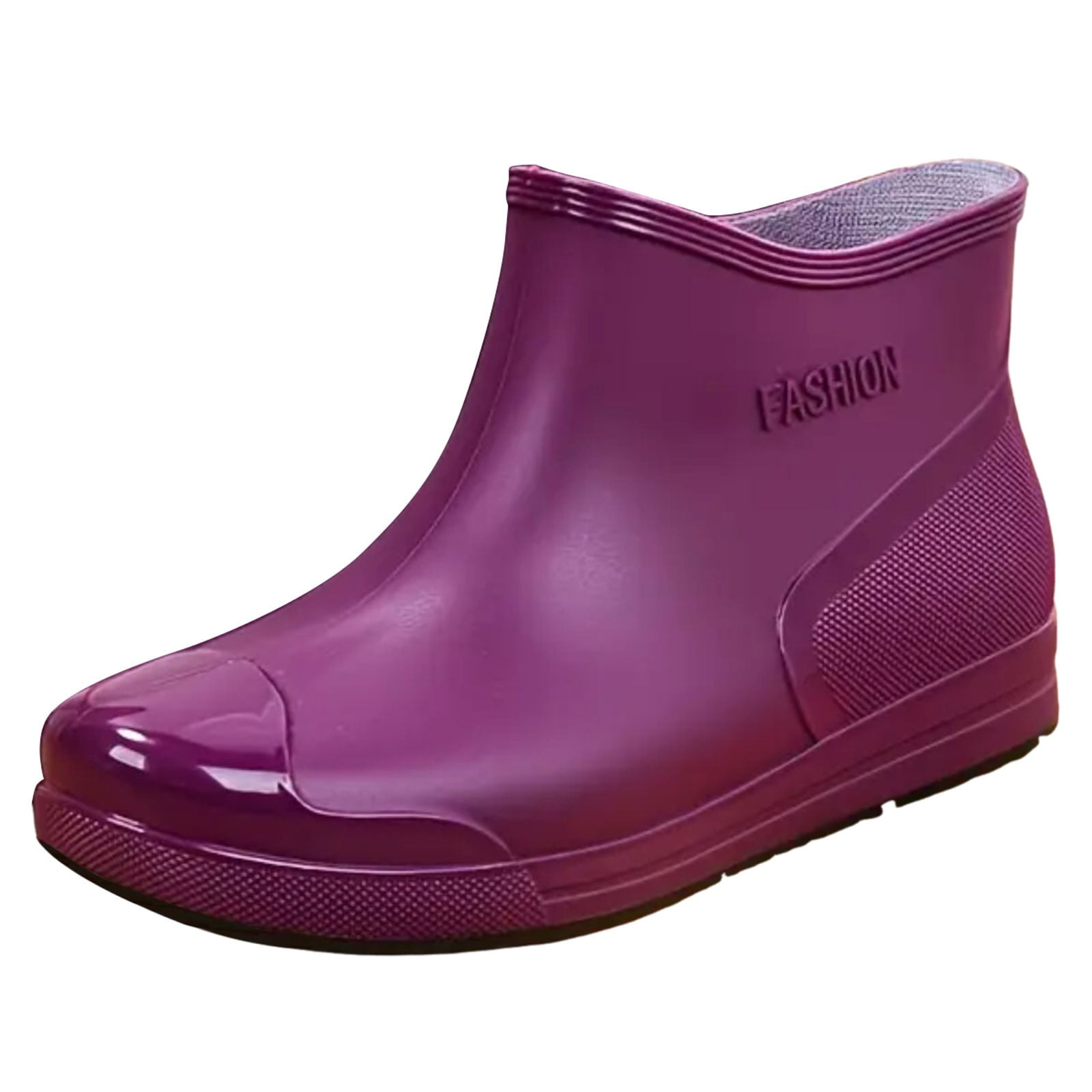 Women's Ankle Rain Boots - Chelsea Style, Waterproof, Elastic Slip On (Sizes 6-11)