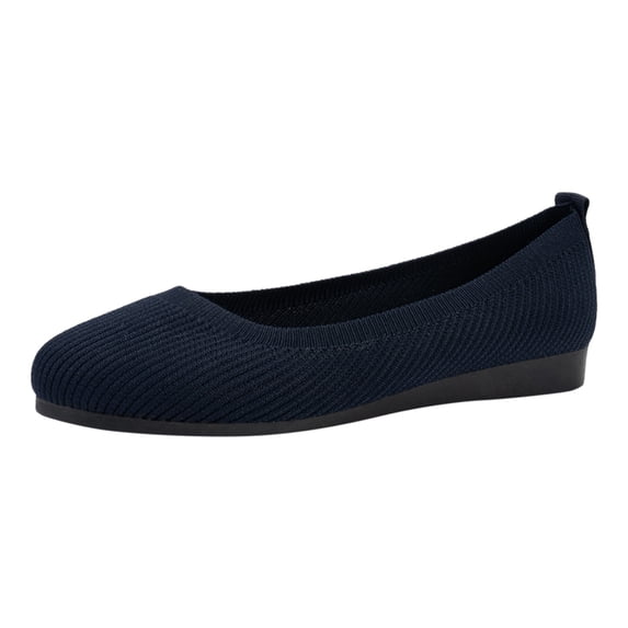 IUJSOY Womens Ballet Flat Shoes Comfortable Breathable Mesh Knit Pointed Toe Slip on Dress Shoes