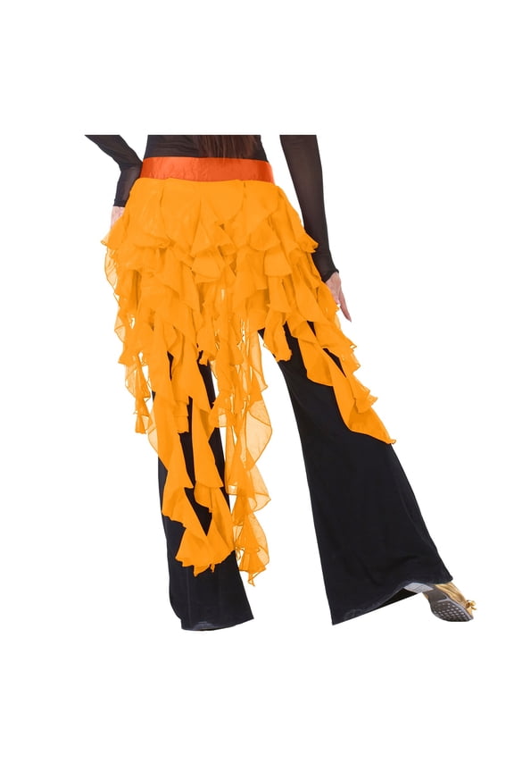Womens Belly Dance Scarf Hula Belt Skirt Latin Dance Performance Tassel Wave Skirt