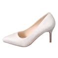 thumbnail image 1 of IUJSOY Womens High Heels Pumps Pointed Closed Toe Stiletto Retro Dress Shoes for Offic Work Wedding, 1 of 6