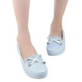 thumbnail image 1 of IUJSOY Womens Loafers Waterproof Rain Shoes Slip on Bowknot Garden Shoes Nurse Walking Shoes, 1 of 9