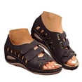 thumbnail image 1 of IUJSOY Womens Orthopedic Sandals Comfortable Peep Toe Walking Shoes Adjustable Wedge Sandals, 1 of 4