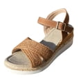 thumbnail image 1 of IUJSOY Womens Platform Wedge Sandals Open Toe Crisscross Espadrilles Buckle Ankle Strap Summer Shoes, 1 of 9
