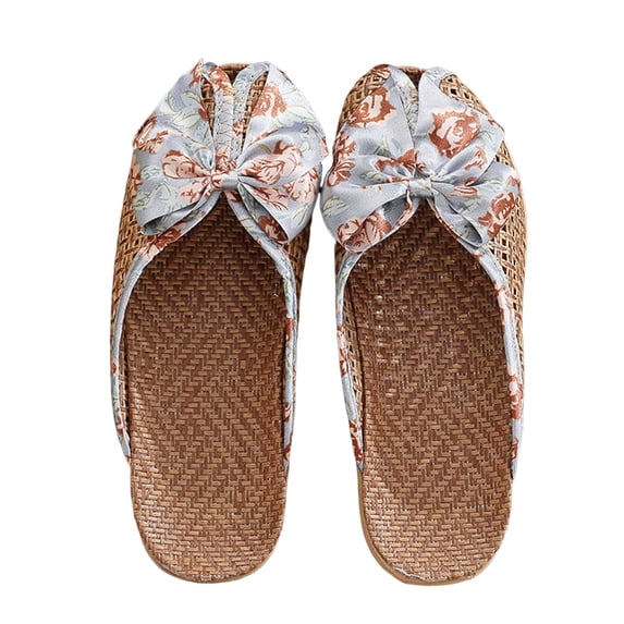 Mostsola Womens Sandals Casual Summer Beach Shoes Bow Closed Toe Espadrilles Slippers Slides Sandals