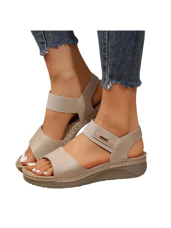 Womens Sandals Comfortable Walking Shoes Women Slip on Orthopedic Sandals Beach Shoes