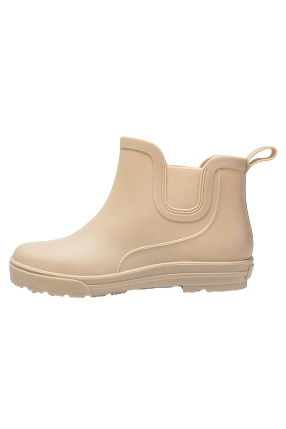 Womens Short Rain Boots Waterproof Garden Shoes Anti Slip Ankle Chelsea Booties Outdoor Work Booties
