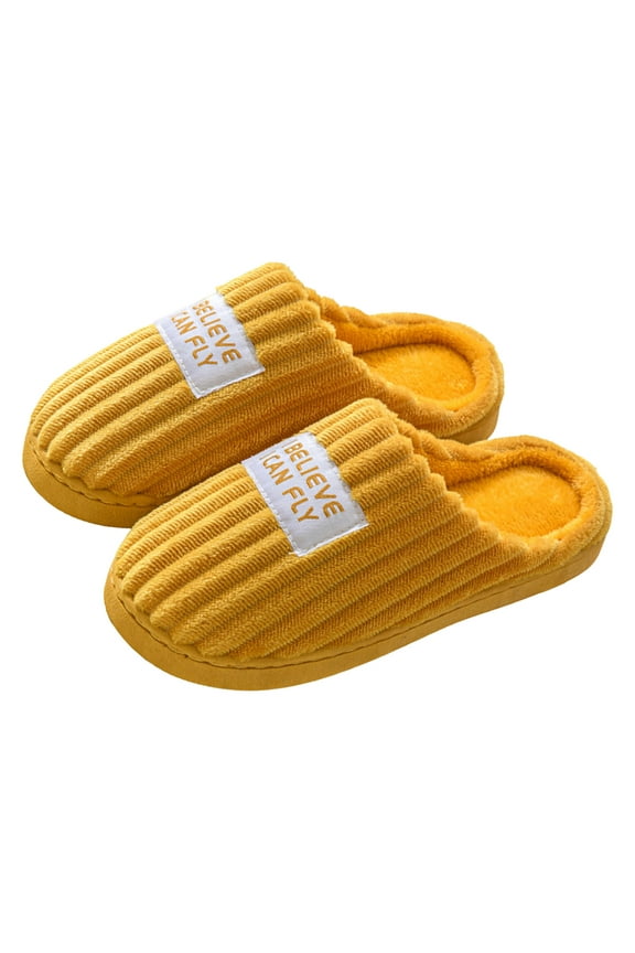 Womens Slippers Platform Slip on Shoes Fashion Winter Furry Lined Fuzzy House Slippers