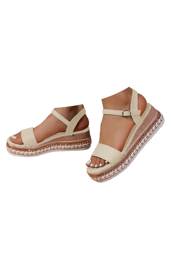 Womens Wedge Sandals Open Toe Espadrilles for Women Platform Sandal Slingback Dress Shoes