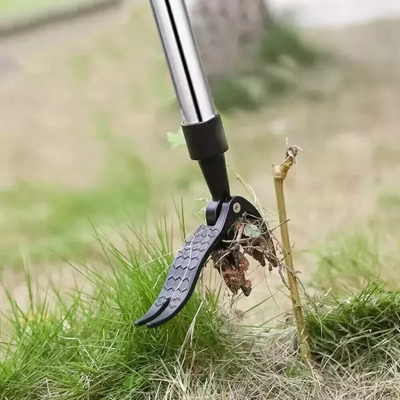 IUKRYU Stand Up Weeder Puller Tool – 37.4" Adjustable Long Handle Garden Root Remover with Claw Head, Rustproof Manual Weed Puller for Lawn, Patio & Outdoor Use-Weed Puller Only