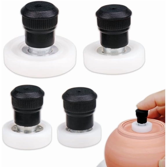 IULAVP 1Set Professional Ceramic Clay Pottery Finishing Tool Set for Pottery Enthusiasts Clay Finishing Tool with Hand Protection Practical Pottery Wheel Trimmer Tool Throwing Trimming Spinner Tool