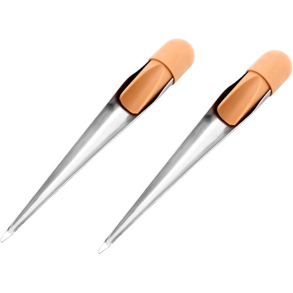 IULAVP 2 Pcs Rope Splicing Fids Stainless Steel Rope Splicing Spike Tools with Plastic Handles for Splicing Wire Ropes, Creating Connectors and Loops, Making Rope Splicing Easier and Neater