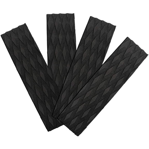 IULAVP 4-Piece Surfboard Front Traction Pad No Wax EVA Deck Grip Pads for Surfboards & Longboards, Anti-Slip Diamond Groove, Cut-to-Fit Front Foot Pad