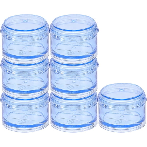 IULAVP 7-Day Stackable Cylindrical Pill Organizer Portable Medicine Container for Vitamins Medication and Small Items Travel Home Office 1.57X5.9 Inches