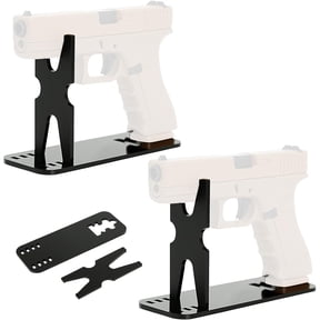 IULAVP Acrylic Display Pistol Rack-Adjustable Pistol Stand,Black Pistol Holder for Hand Gun,Portable Gun Rack for Gun Safe Hidden Gun Storage,Gun Holder Pistol Accessories-7.5x2.75x4.75