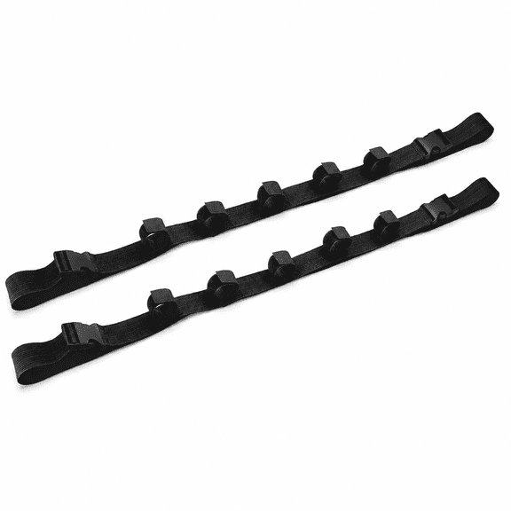 IULAVP Car Fishing Rod Holder, 5-Rod Adjustable Nylon Fishing Pole Roof Rack, 43.3-61 in Interior Vehicle Storage Strap for SUV, Wagon, Van, Jeep and Truck