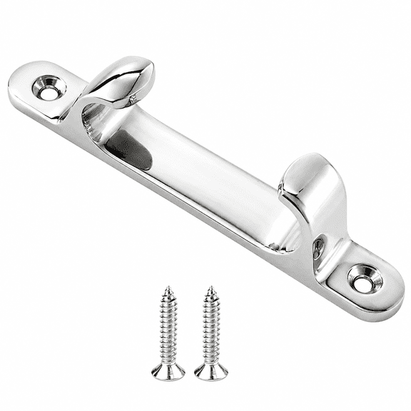IULAVP Fairlead Bow Chock, 4 Inch 316 Stainless Steel Straight Boat Rope Guide Line Cleat with Fasteners, Marine Yacht Docking Hardware for Mooring Lines and Deck Mounting
