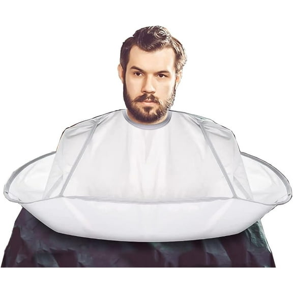 IULAVP Hair Cutting Cape Foldable Umbrella Hairdressing Kit for Barber and Stylists Waterproof Professional Hair Cutting Cape for Adults Salon and Home(Silvery)