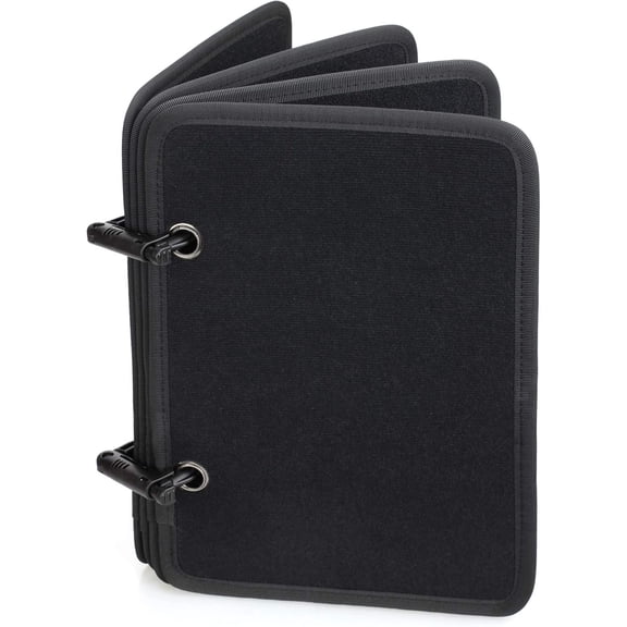 IULAVP Patch Booklet Organizer, Flip-Page Patch Book, Mini Display Patches Panel Board with Removable Ring Binders, for Morale Patches, Badges, and Collections