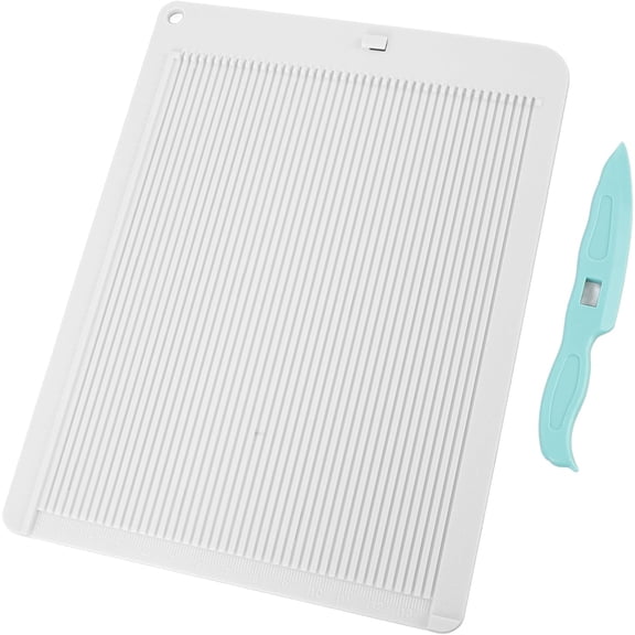 IULAVP Scoring Board and Envelope Maker, 6.5 x 8.6 Inch Paper Creaser with Scoring Tool and Built-In Ruler for Card Making, Scrapbooking, Invitations, Gift Boxes and DIY Paper Crafts
