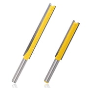 IULAVP Set of 2 Pieces Extra Long Straight Router Bit Set, 1/4-Inch Shank Double Flute Straight Grooving Bits Trimming Cutter Woodworking Milling Tools with 2" & 3" Cutting Height