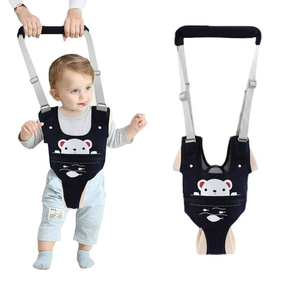 IULONEE Baby Toddler Learn Walking Belt Safety Walker Wing Helper Assistant Safety Harness for 8-24 Month Old (Dark Blue)