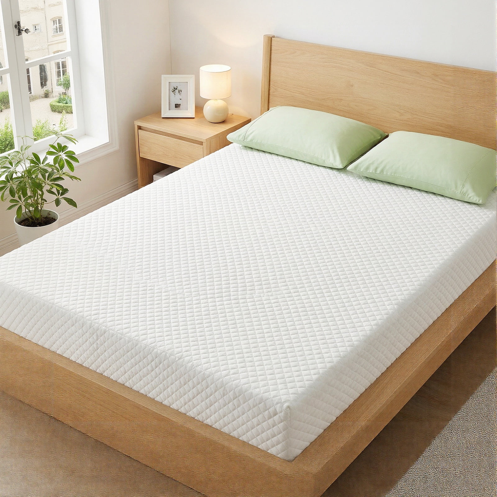 IULULU 8 Inch Gel Memory Foam Mattress, Graphene Cooling Fabric, Fiberglass-Free Bed in a Box, Full