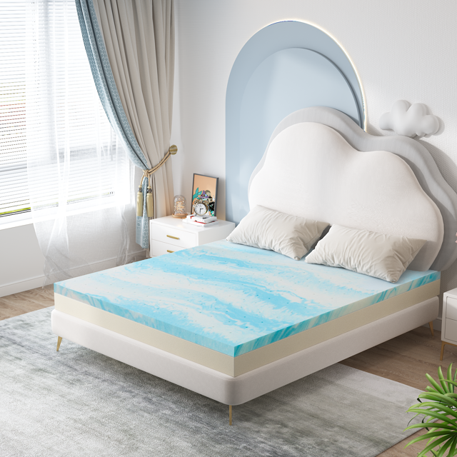 IULULU Mattress Topper, 3 inch Twin Size Cooling Gel Mattress Topper