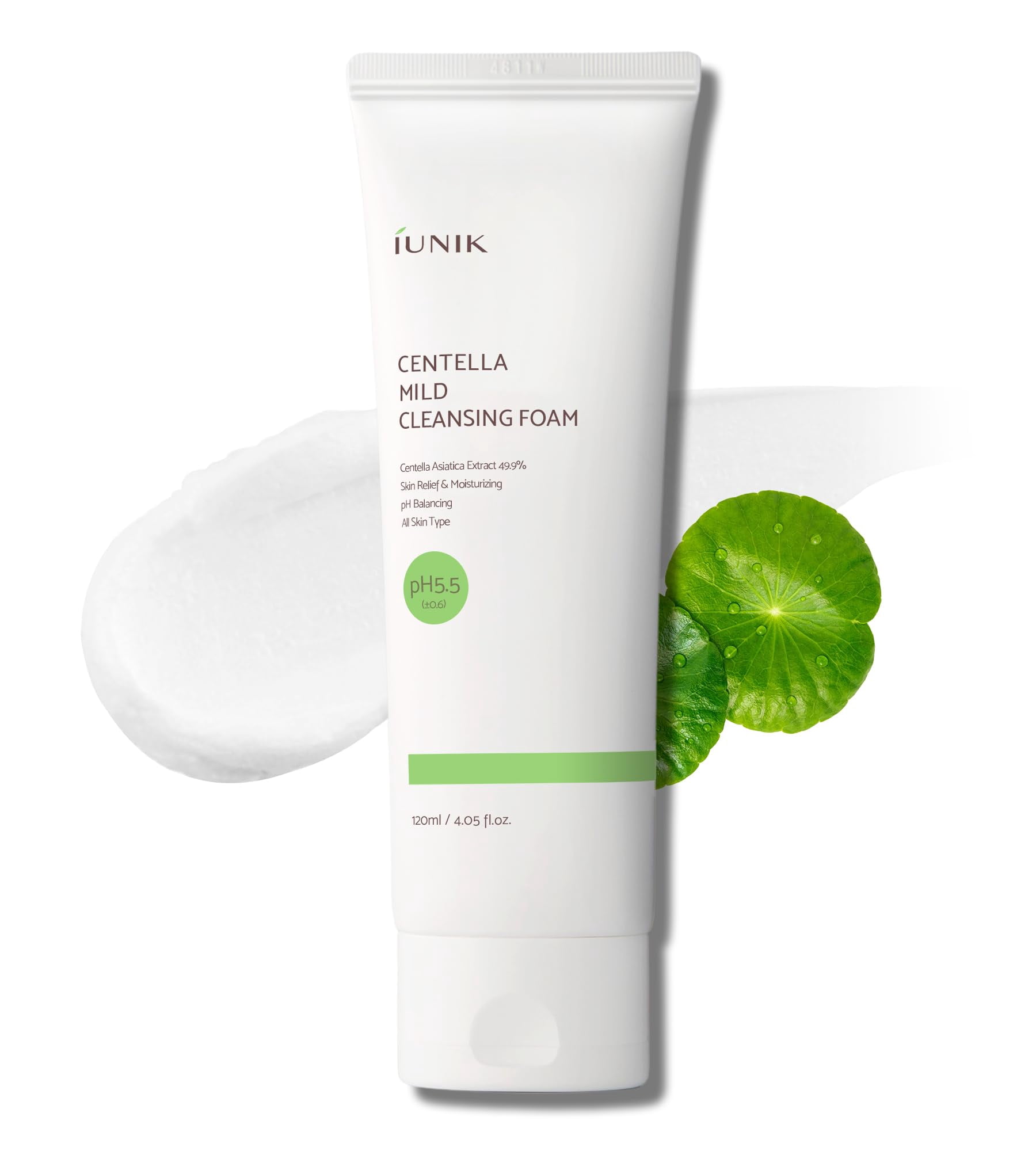 IUNIK Centella Mild Facial Foaming Cleanser Nonstripping SubAcid w