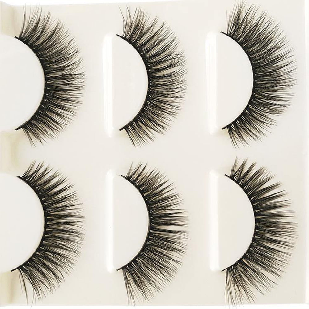 IUSOULZ Beauty Product Makeup 3D Natural Long Fake Eye Lashes Handmade ...