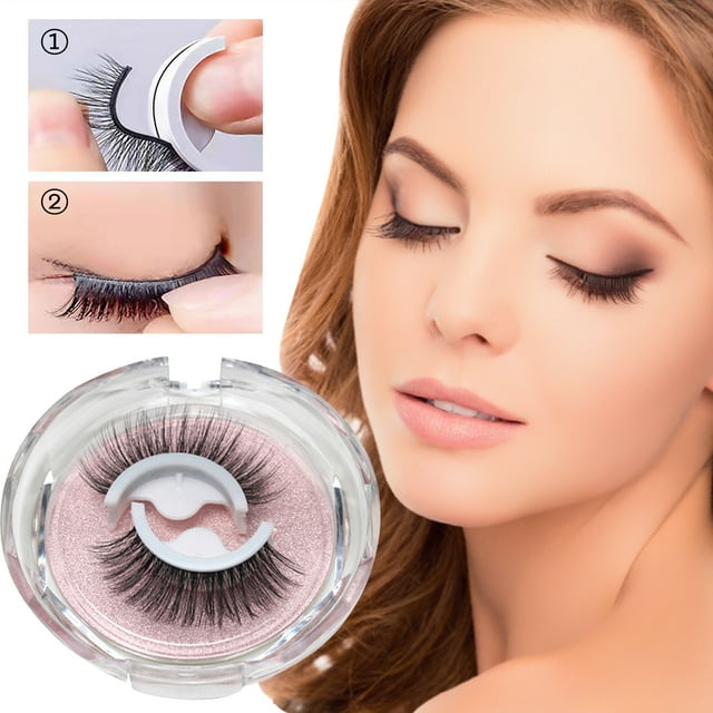 IUSOULZ Reusable Self Adhesive Eyelashes Without Glue Natural False