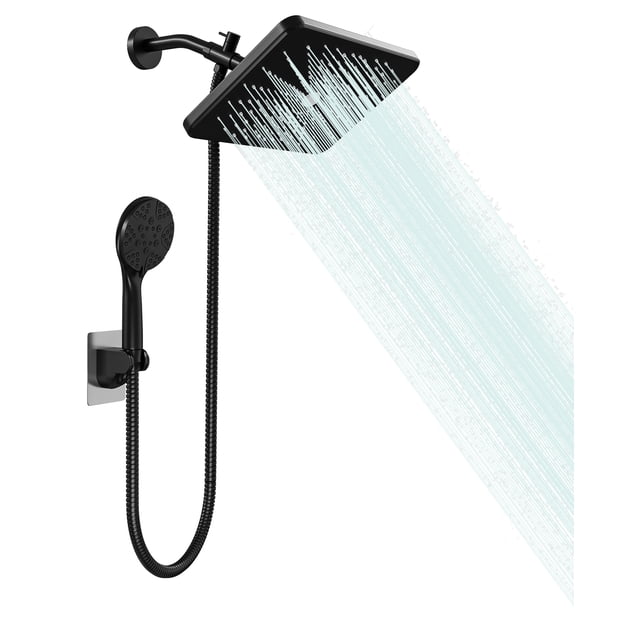 IUSU 11.8" Shower Head Set High Pressure Rainfall Rain Shower Head 8 ...
