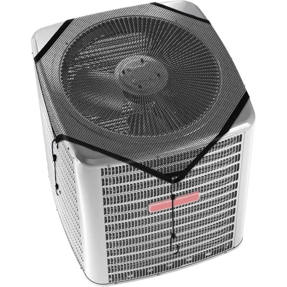 IUU 32" X 32" Central Air Conditioner Covers for Outside, Mesh AC Covers for Outside Unit, Breathable AC Conditioning Condenser Compressor Cover - Top Universal Defener for All Season(Black)