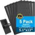 thumbnail image 1 of IUU - Extra Strong Magnetic Air Vent Screen Cover for Floor 5-Pack (5" x 13", Black), 1 of 6